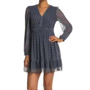 NWT - Large -Max Studio Long Sleeve Chiffon Dress